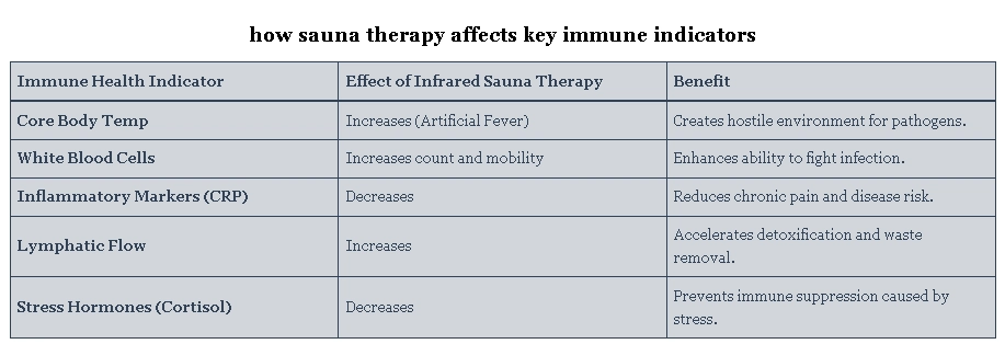 how sauna therapy affects key immune indicators