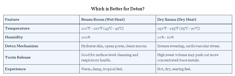 Steam Room vs Sauna: Which is Better for Detox?