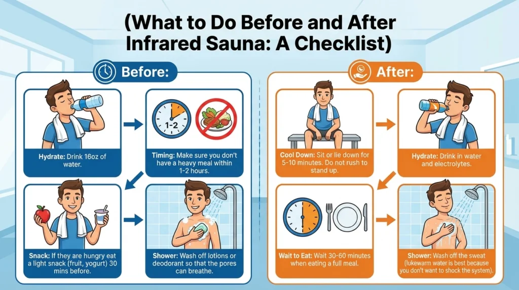 Infrared Sauna Before or After Eating