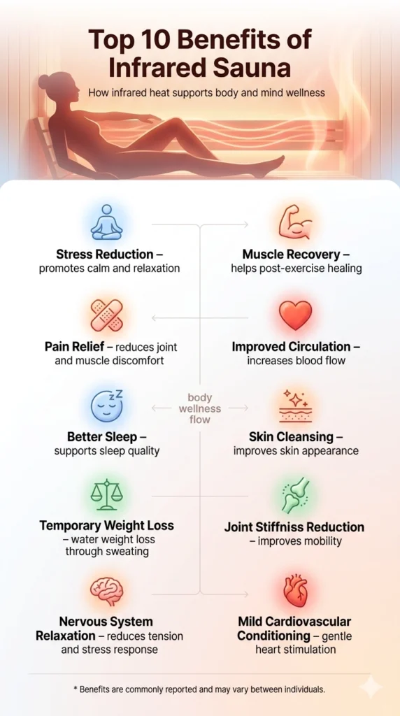 Top 10 Benefits of Infrared Sauna
