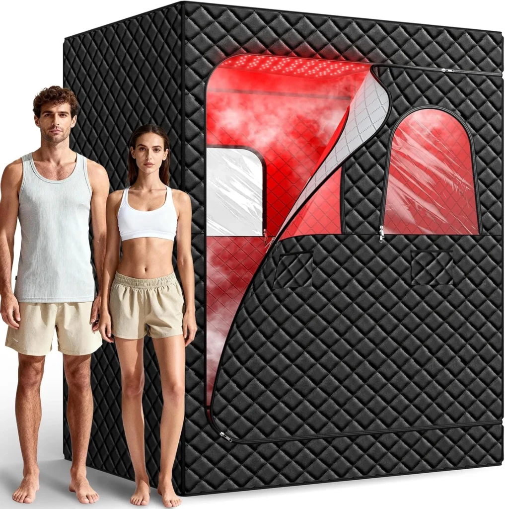 Steam Sauna with Red Light Therapy