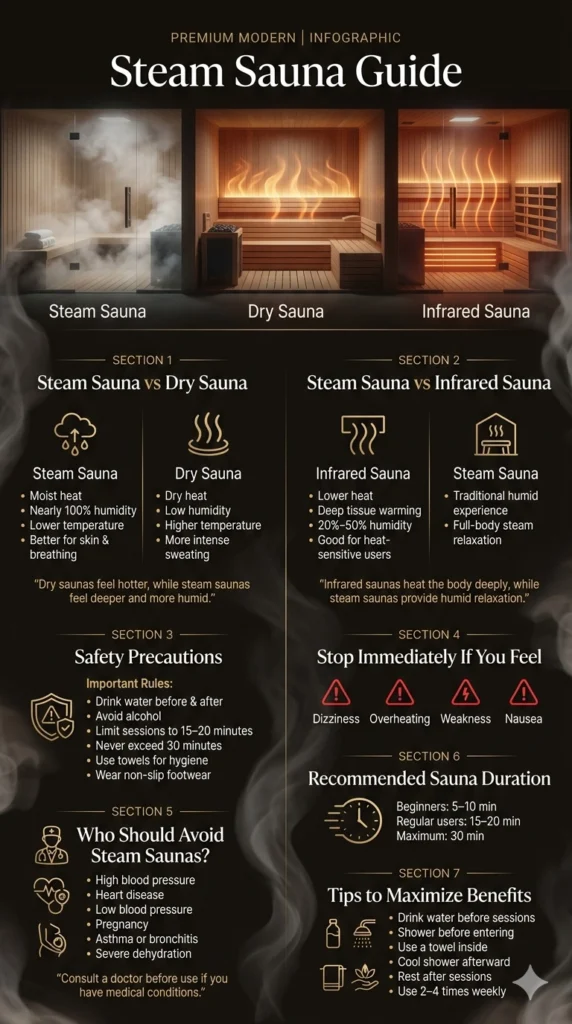 Steam Sauna vs Dry Sauna