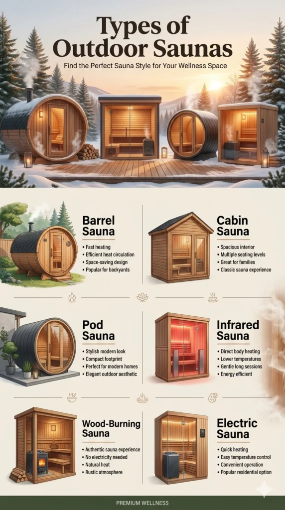 Types of Outdoor Saunas