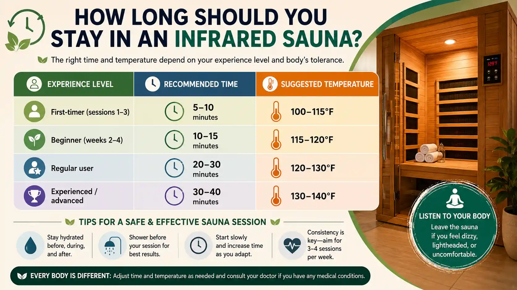 How Long Should You Stay in an Infrared Sauna