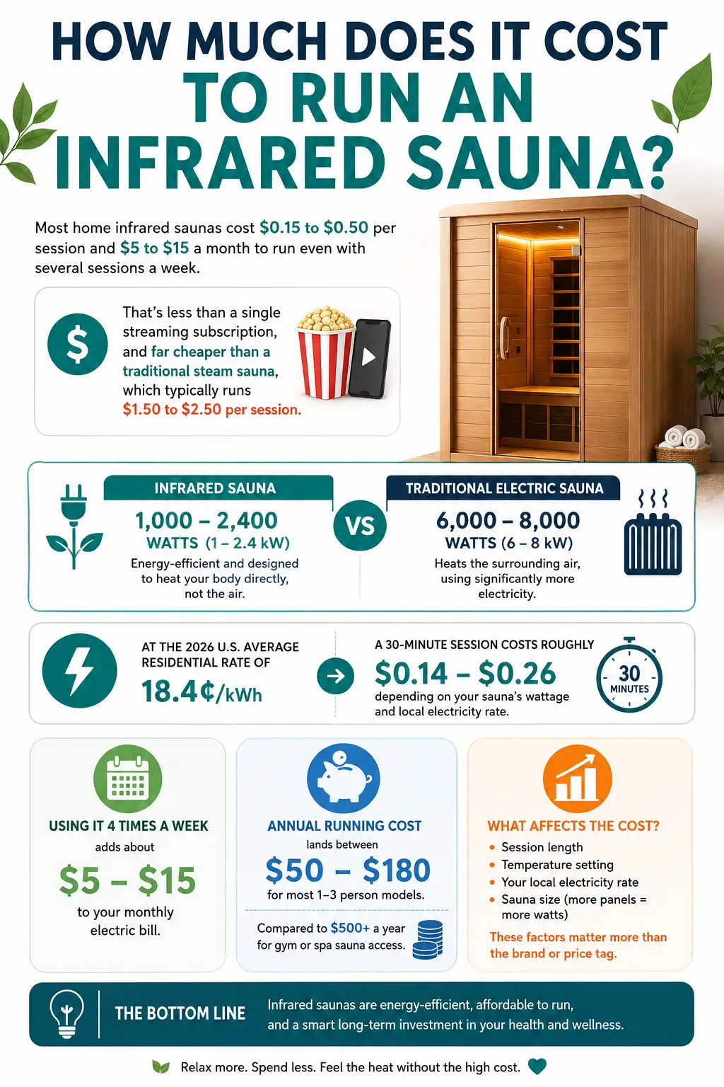 How Much Does It Cost to Run an Infrared Sauna