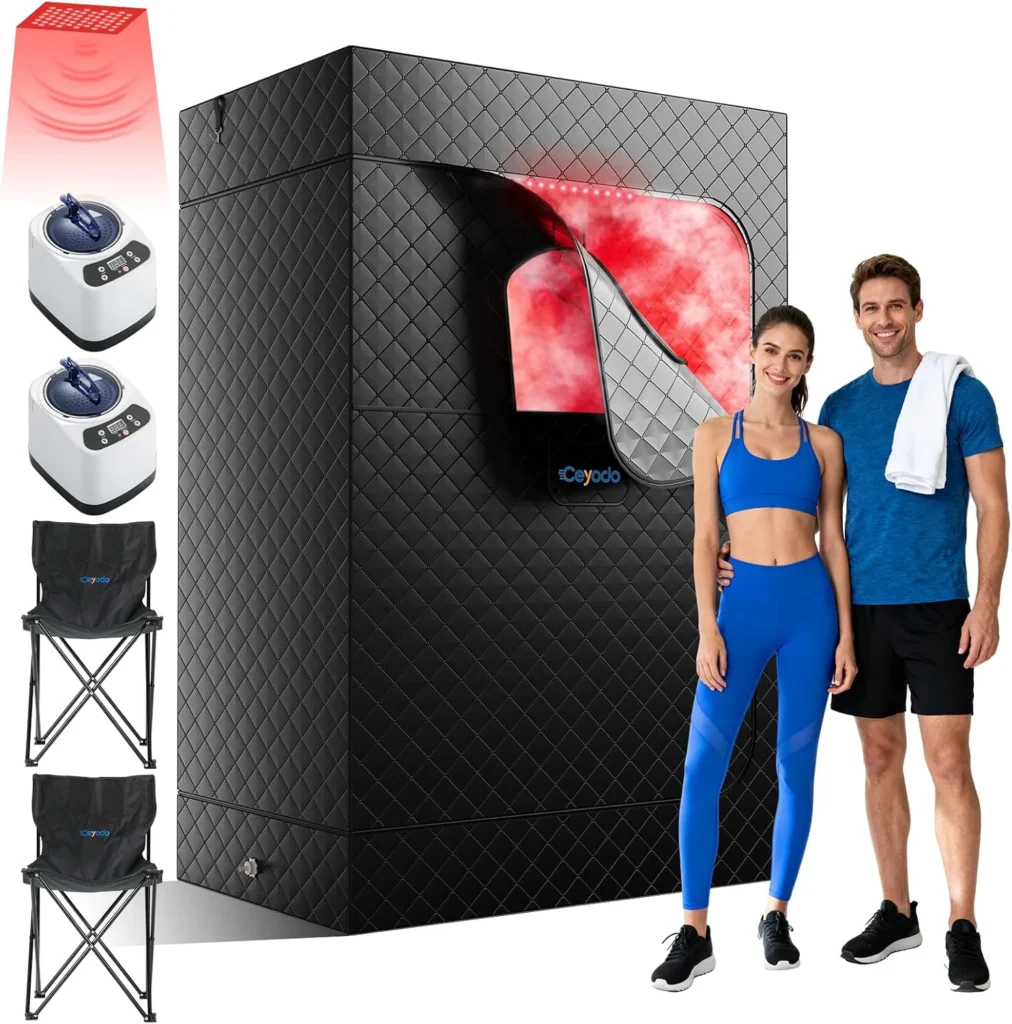 Portable Infrared Sauna Box with red light therapy