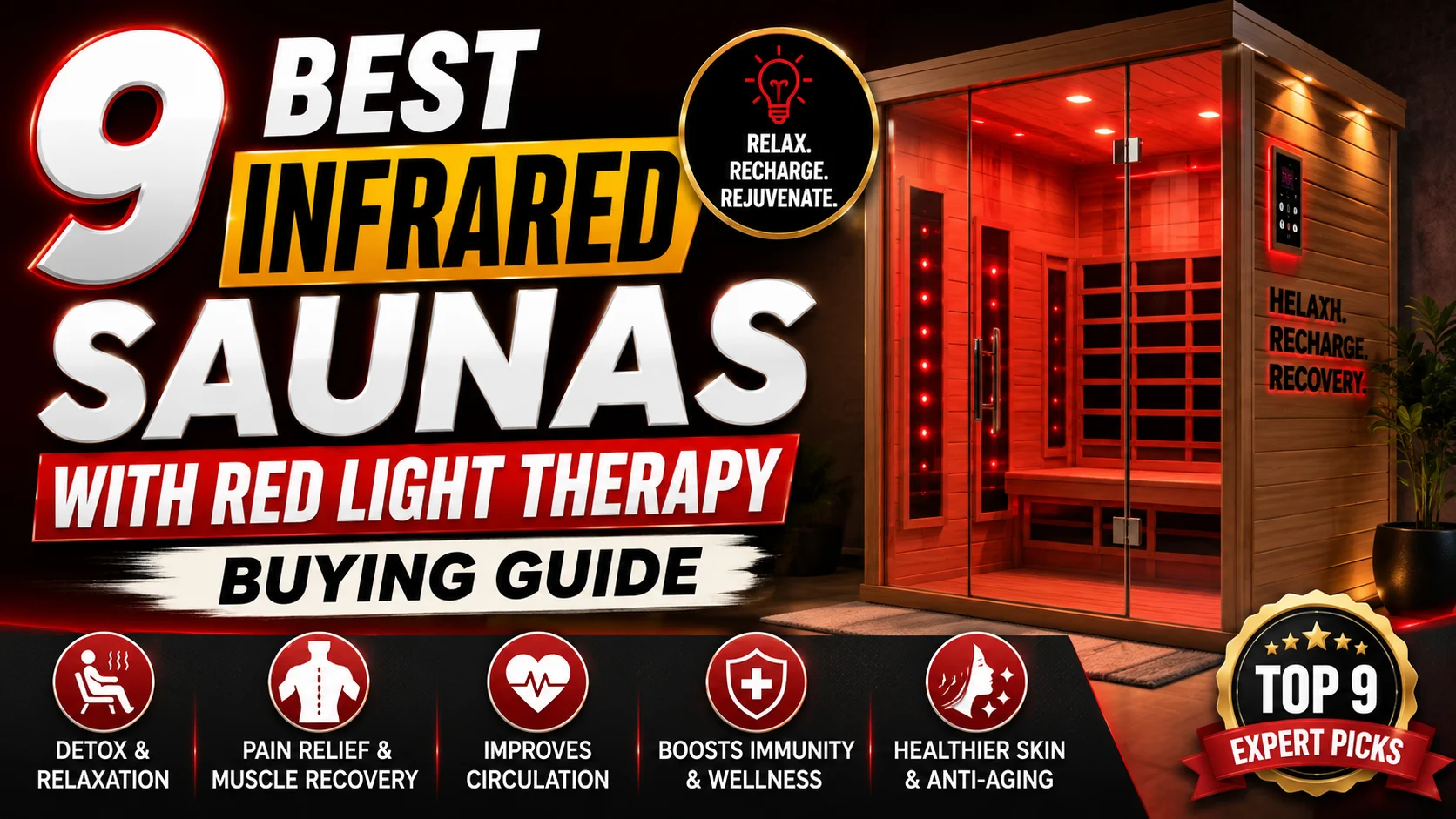 Infrared Saunas with Red Light Therapy