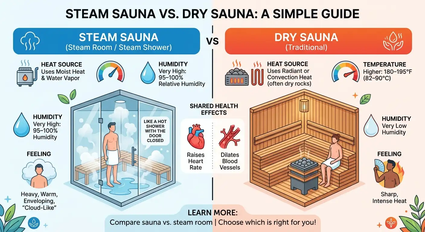 What Is a Steam Sauna, and How Is It Different From a Dry Sauna?