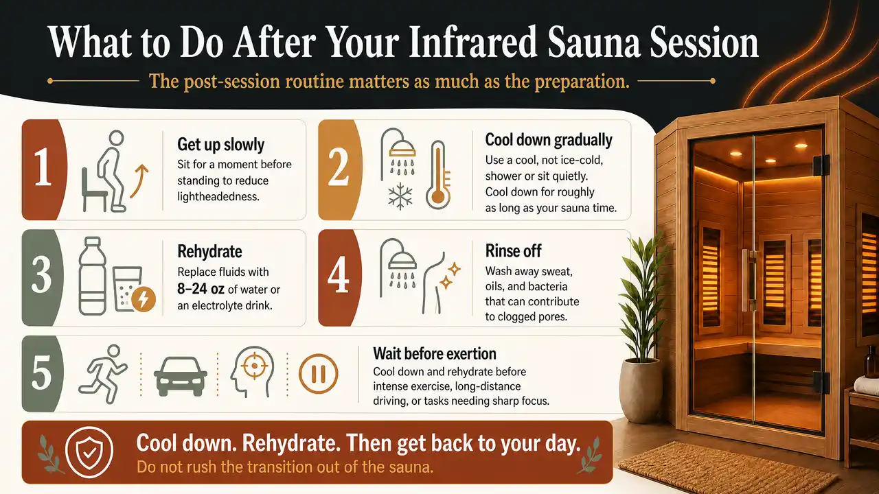 What to Do After Your Infrared Sauna Session