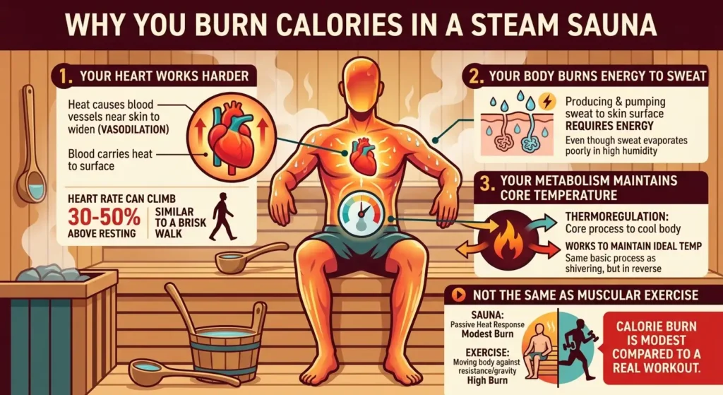Why You Burn Calories in a Steam Sauna at All