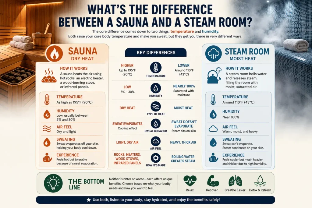 What's the Difference Between a Sauna and a Steam Room?