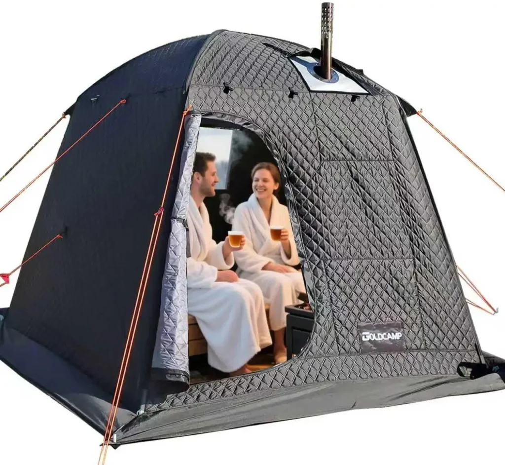 3-4 Person Portable Steam Sauna Outdoor Tent with Heat Retention Design