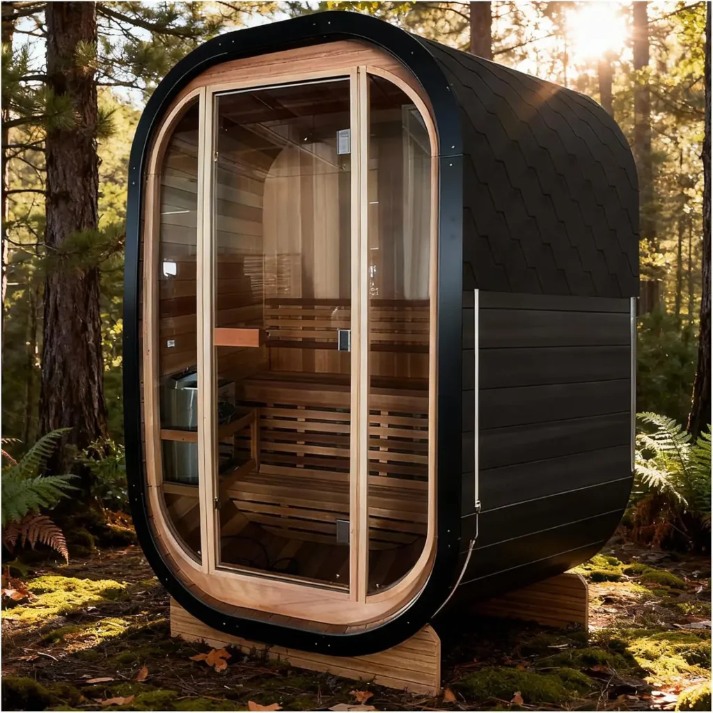 Cedar Outdoor Cube Steam Sauna 2 Person