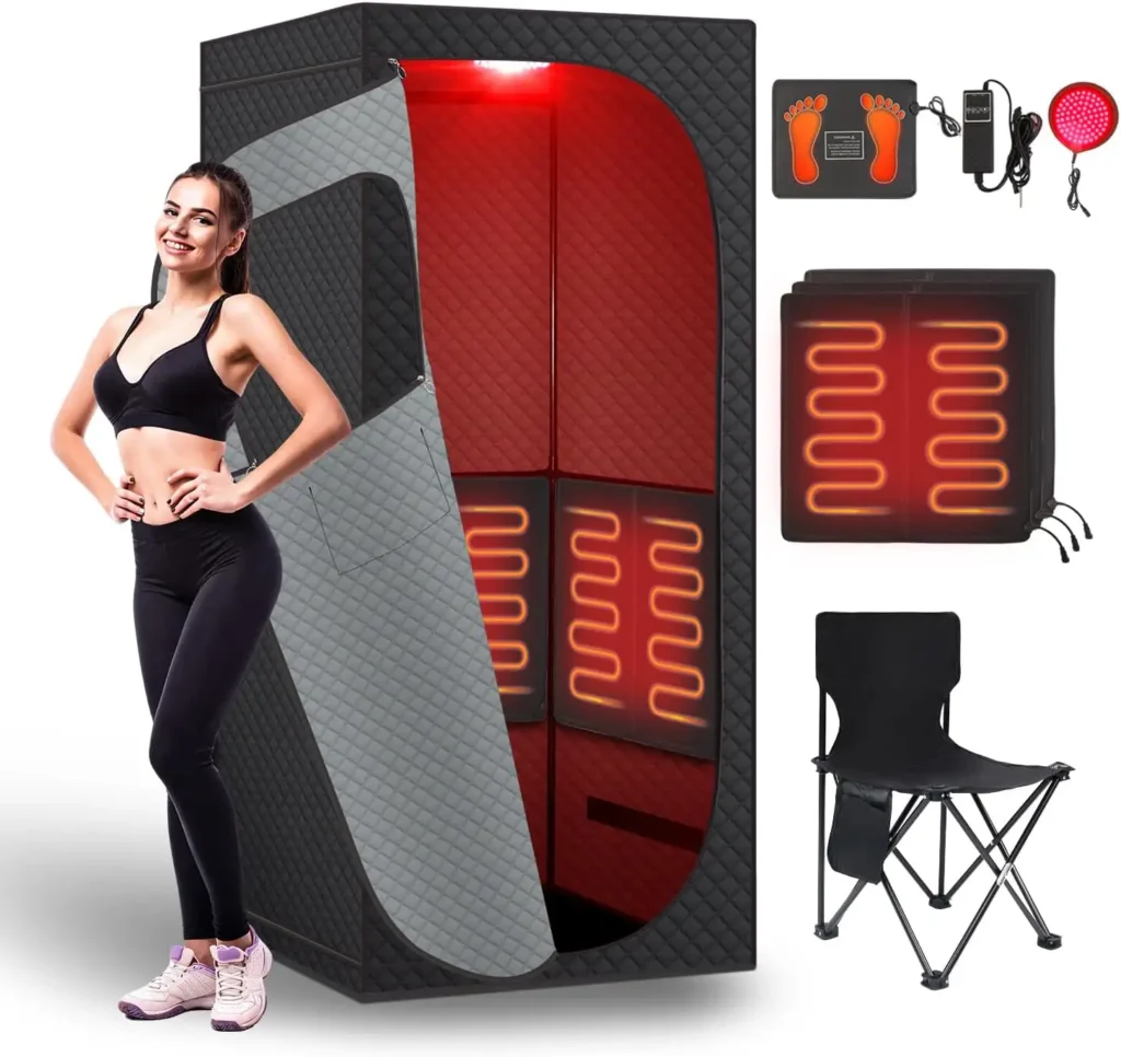 Far-Infrared Sauna Box with Red Light Therapy