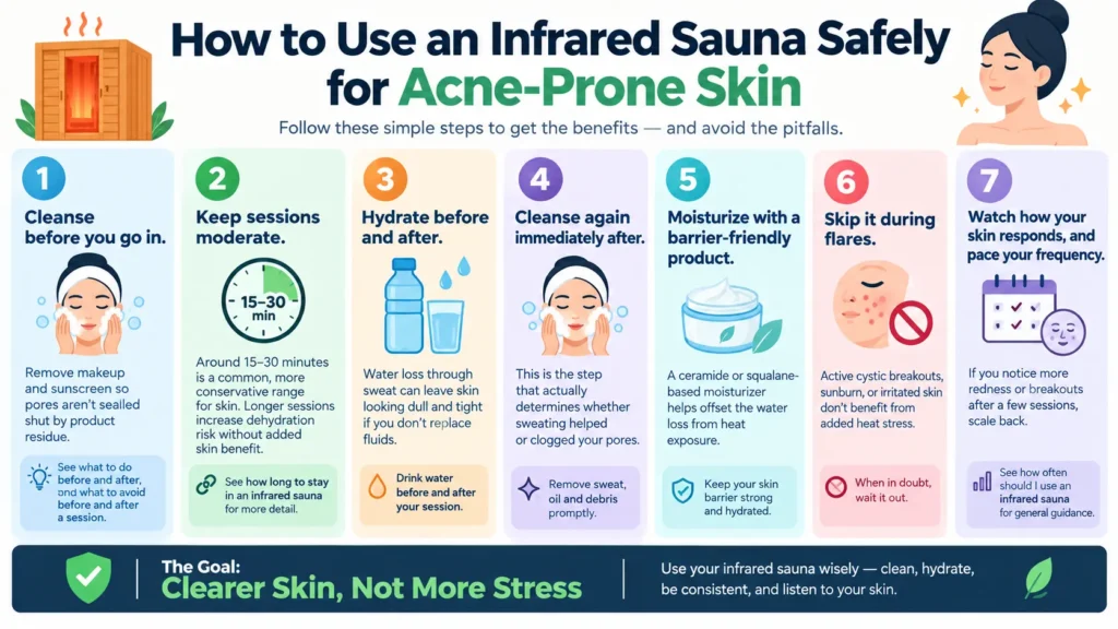 How to Use an Infrared Sauna Safely for Acne-Prone Skin