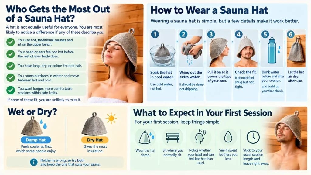 How to Wear a Sauna Hat