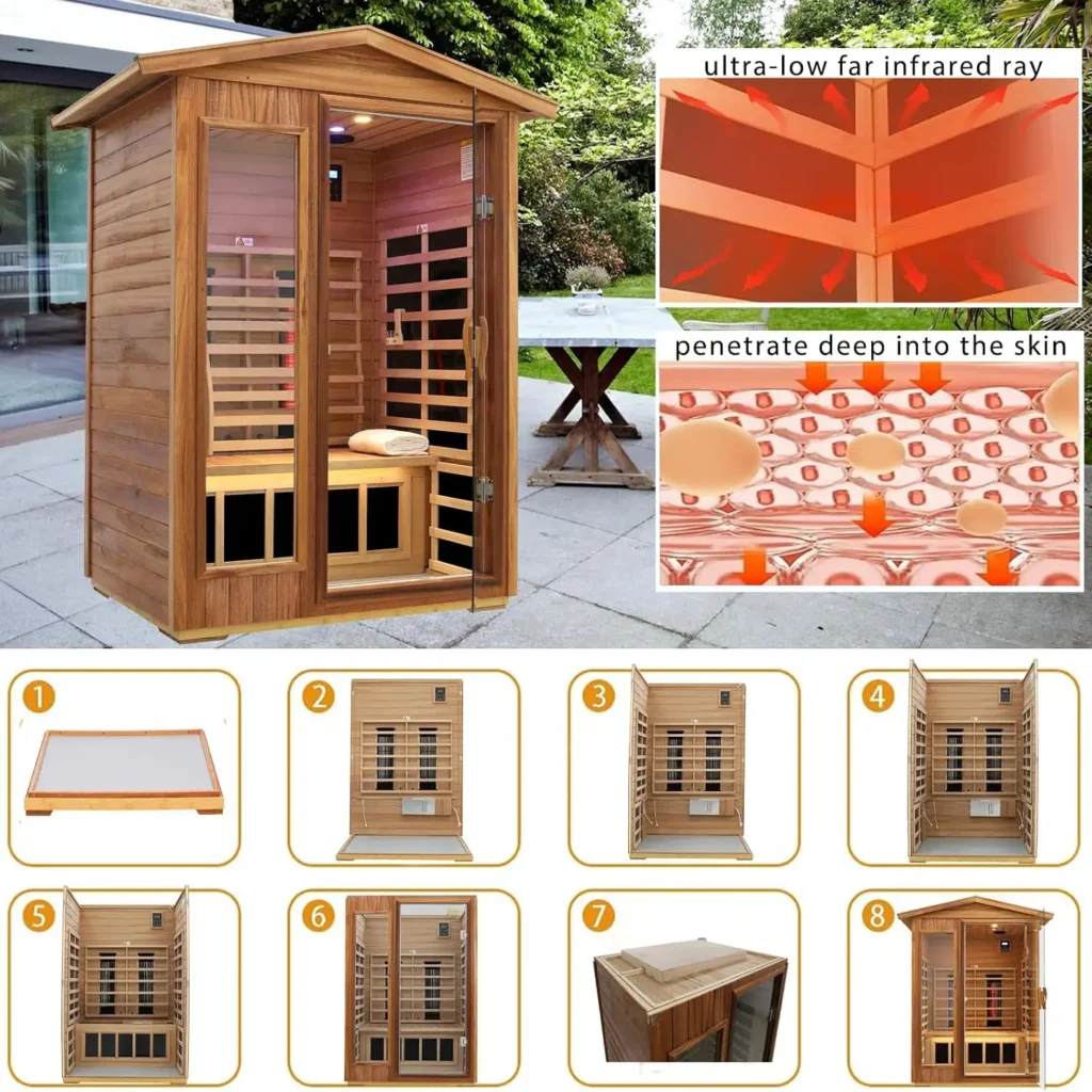 Outdoor Sauna 2 Person Low EMF