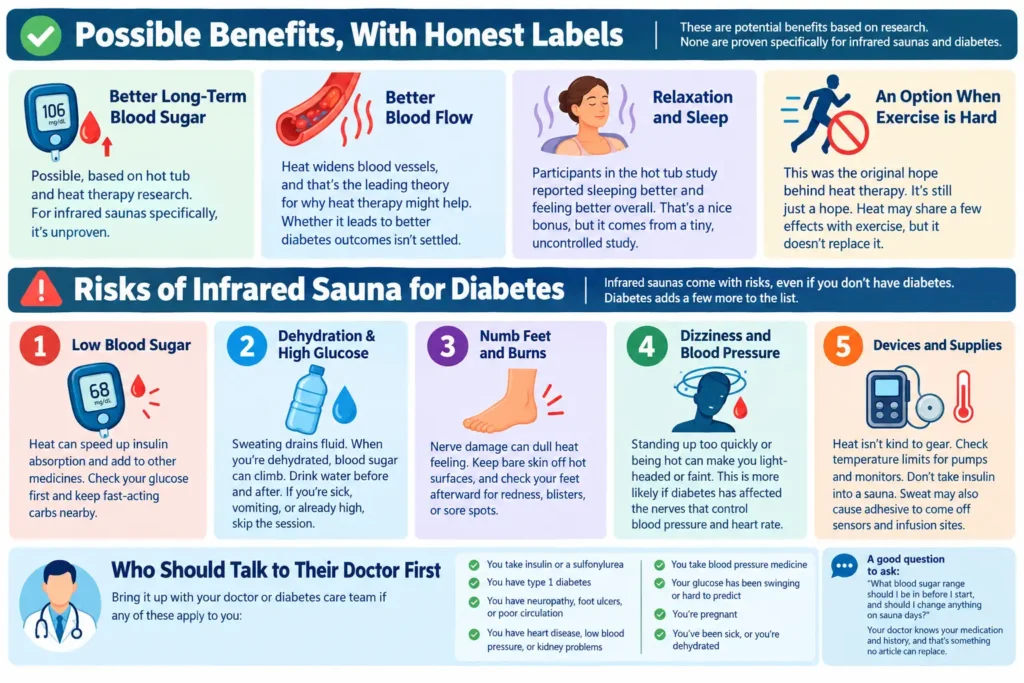 Possible Benefits and Risks of Infrared Sauna for Diabetes