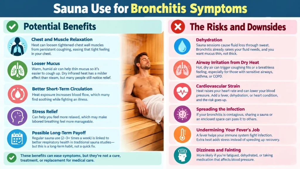 Potential Benefits and risks of infrared Sauna Use for Bronchitis Symptoms