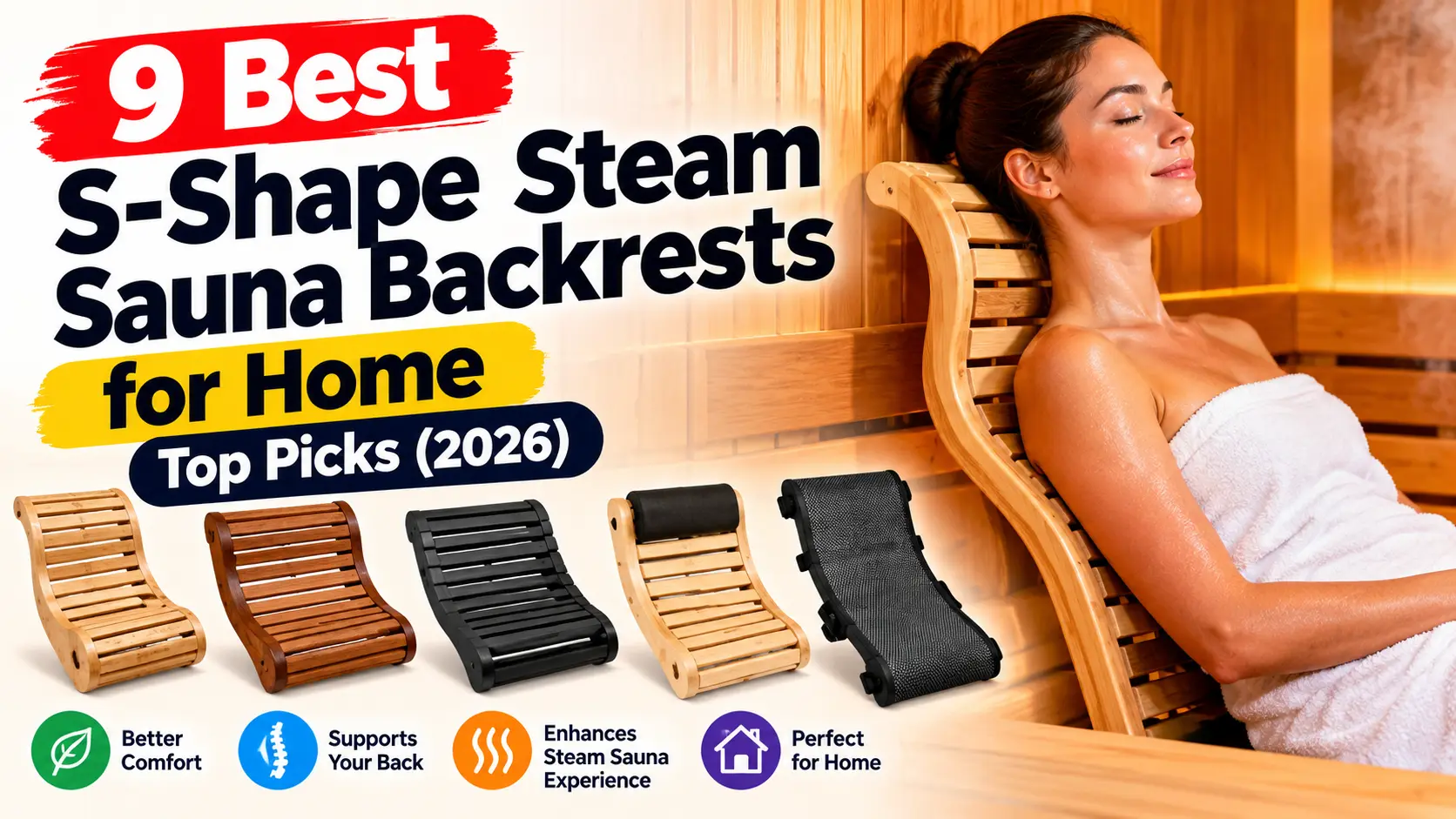S-Shape Steam Sauna Backrests