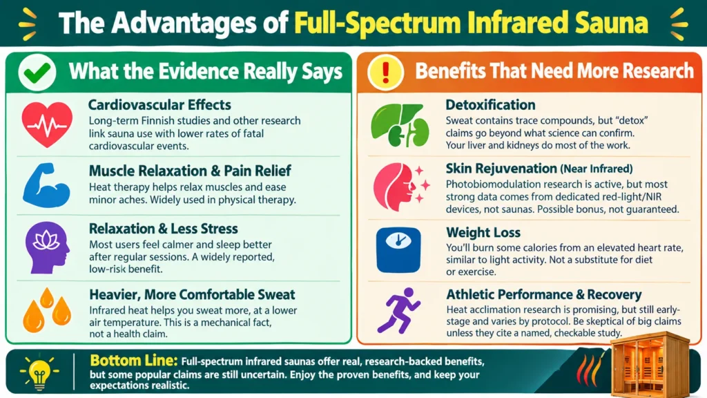 The advantages of Full-Spectrum Infrared Sauna.