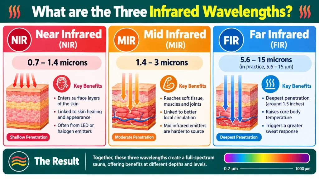 What are the Three Infrared Wavelengths