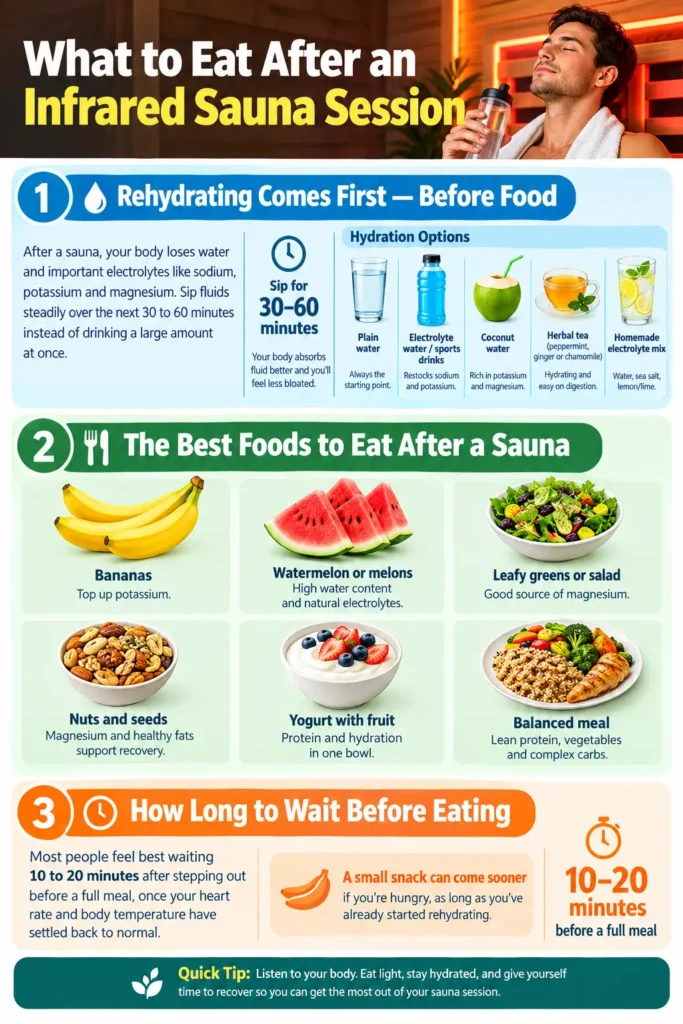 What to Eat After an Infrared Sauna Session