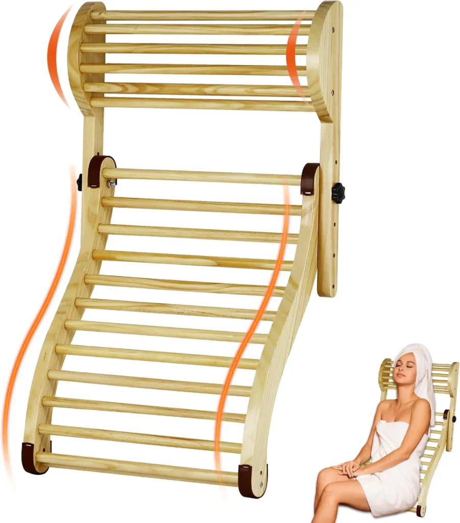 infrared Sauna Backrest with Adjustable Headrest