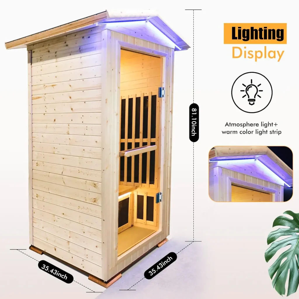 1 Person Outdoor Far Infrared Sauna