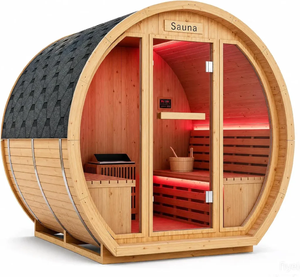4-6 Person Outdoor Barrel Steam Sauna