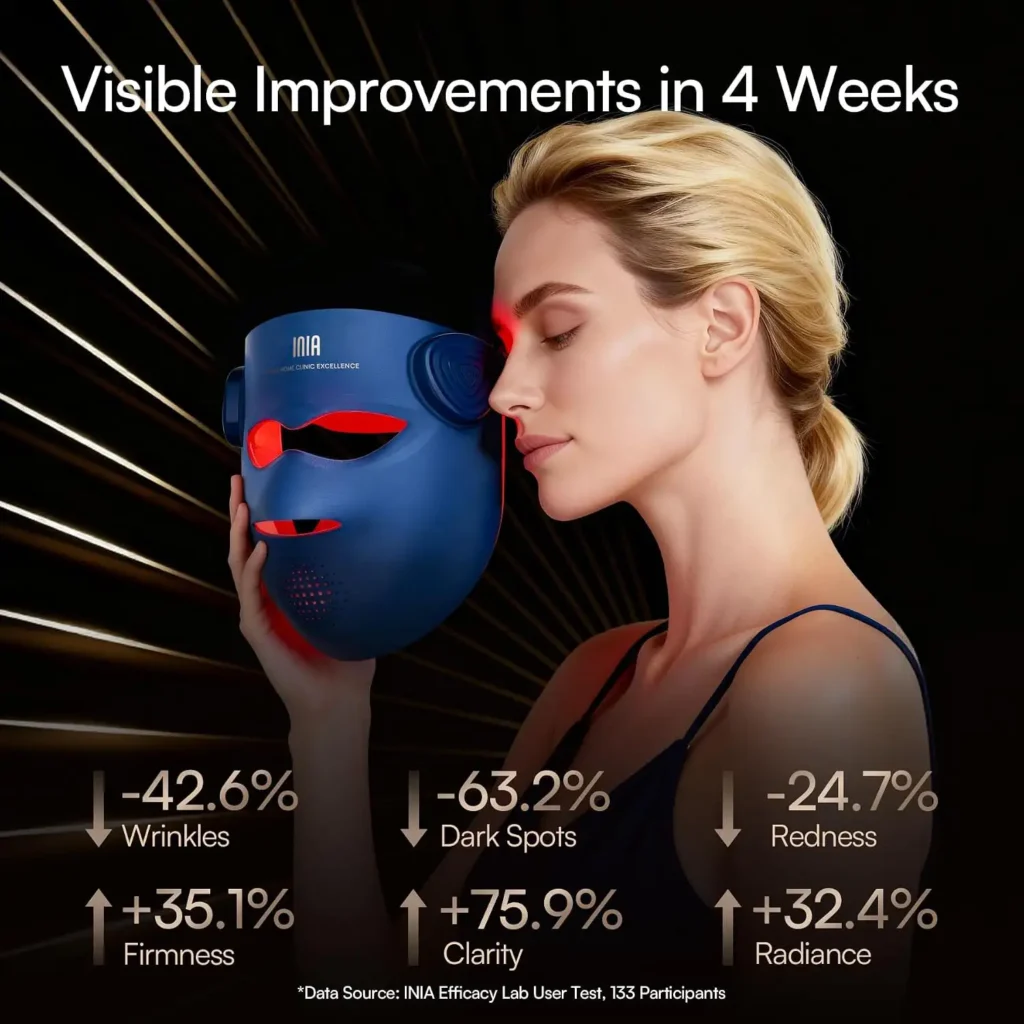 4D Wireless Red Light Therapy Mask for Face