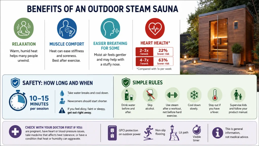 Benefits of an Outdoor Steam Sauna