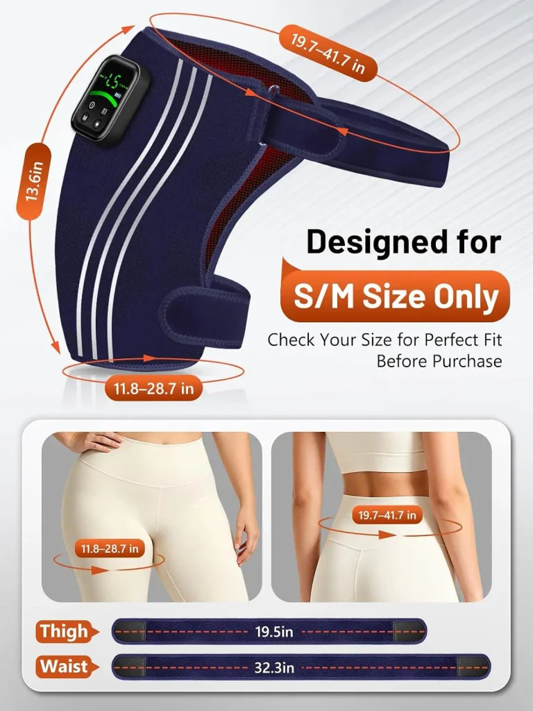 Cordless Red Light Therapy for Hip with Heat & Vibration