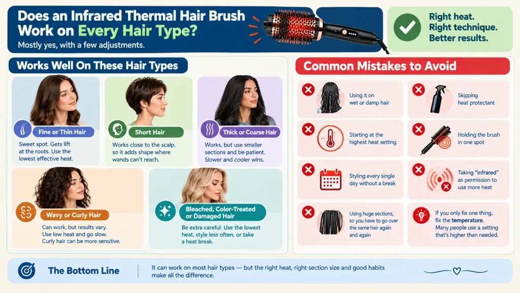 Does an Infrared Thermal Hair Brush Work on Every Hair Type