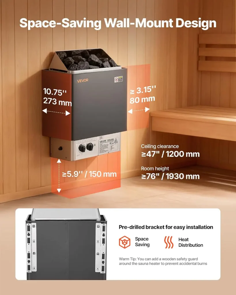 Electric Sauna Stove with Pre-Drilled Bracket