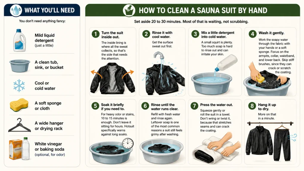 How to Clean a Sauna Suit by Hand