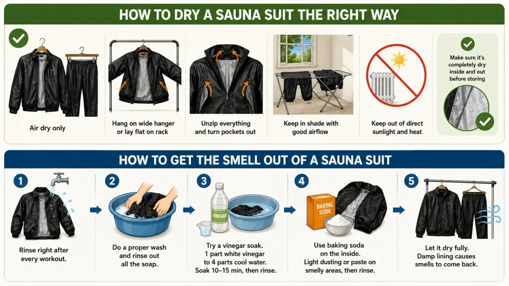 How to Get the Smell Out of a Sauna Suit How to Dry a Sauna Suit the Right Way