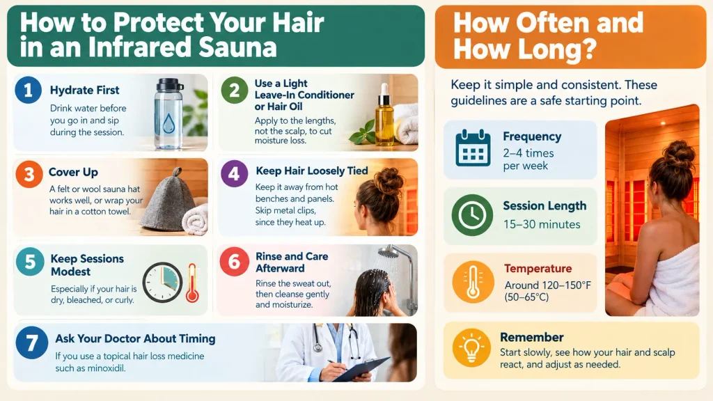 How to Protect Your Hair in an Infrared Sauna