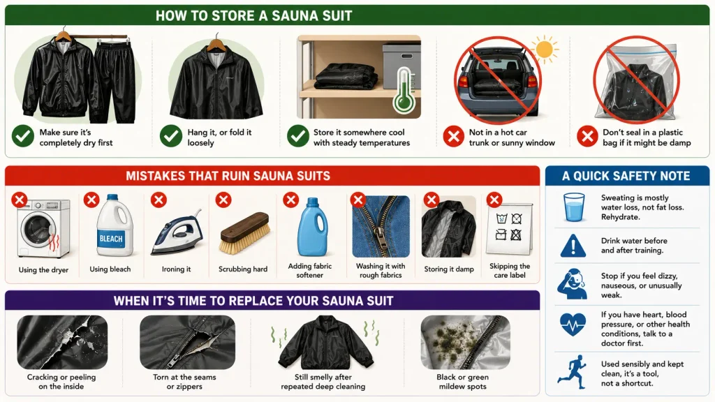 How to Store a Sauna Suit Mistakes That Ruin Sauna Suits