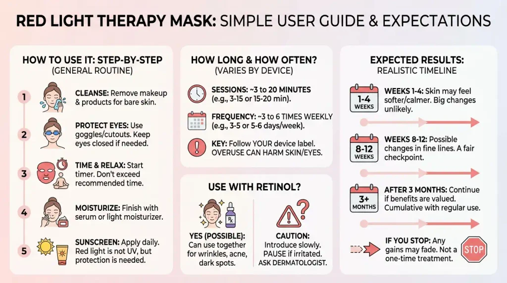 How to Use a Red Light Therapy Mask Step by Step