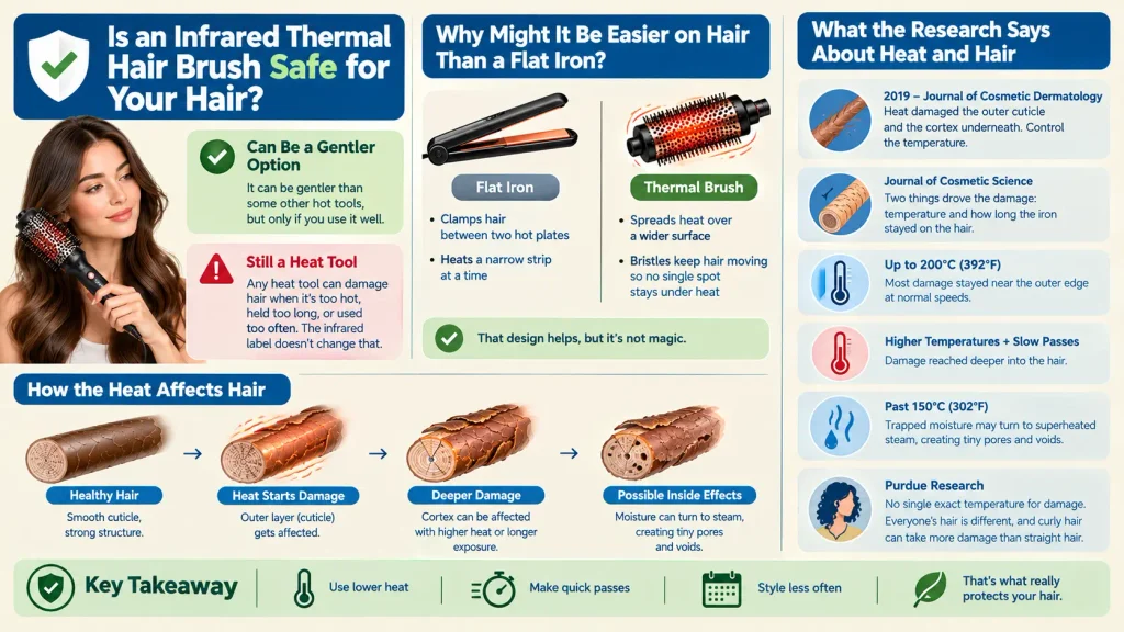 Is an Infrared Thermal Hair Brush Safe for Your Hair?