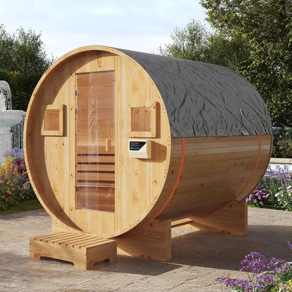 Outdoor 4-6 Person Tradition Wood Dry ＆ Steam Sauna