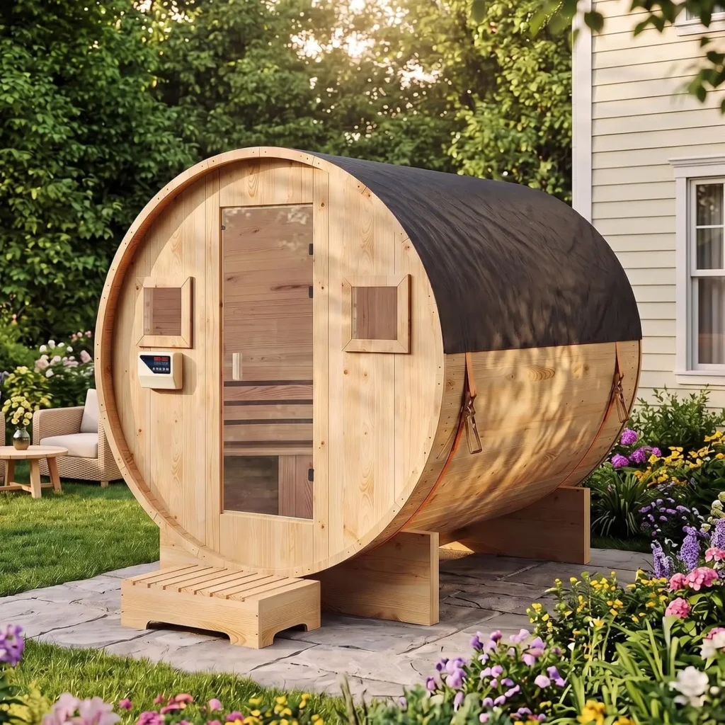 Outdoor 4-6 Person Tradition Wood Dry ＆ Steam Sauna