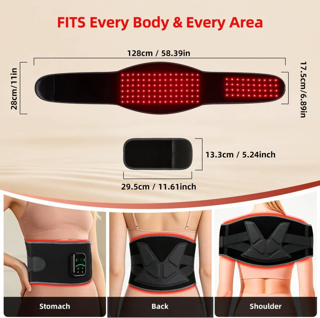 Red Light Therapy Belt, Cordless Warmth