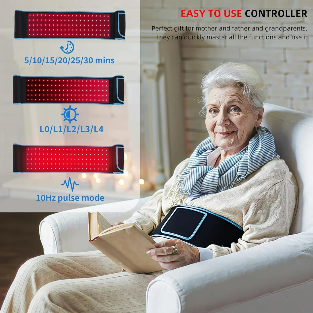 Red Light Therapy Belt with 132 LEDs 3-in-1 Chips