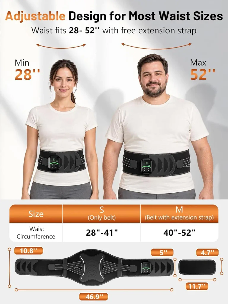 Red Light Therapy Belt with 3 Lumbar Support