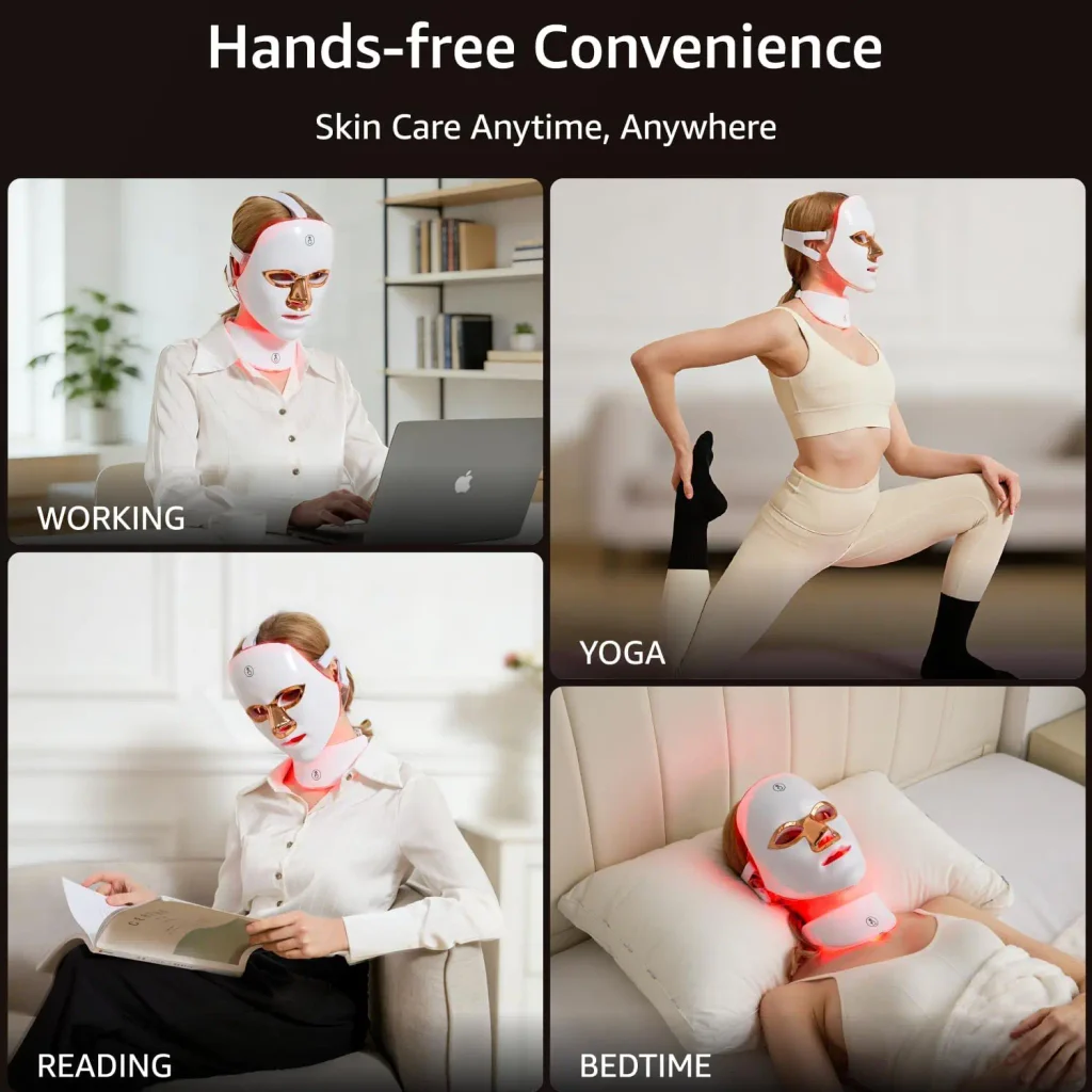 Red Light Therapy Mask for Face and Neck with 568 LEDs