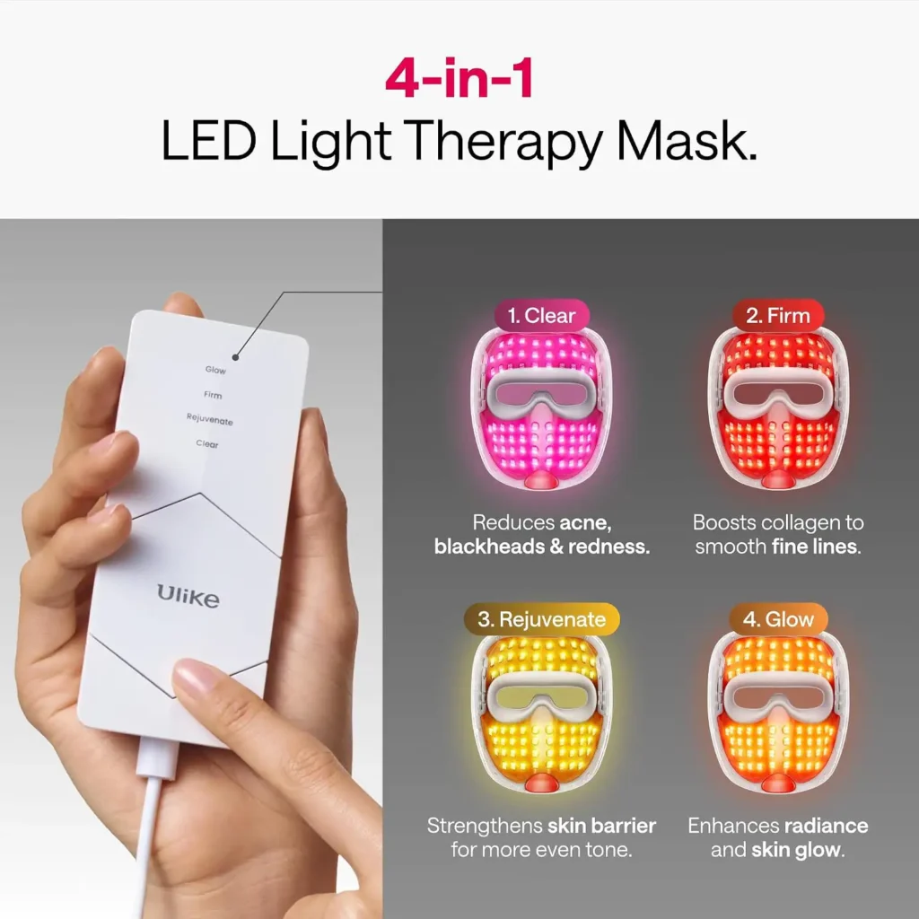 Red Light Therapy Mask for Face,360° Full Face Coverage