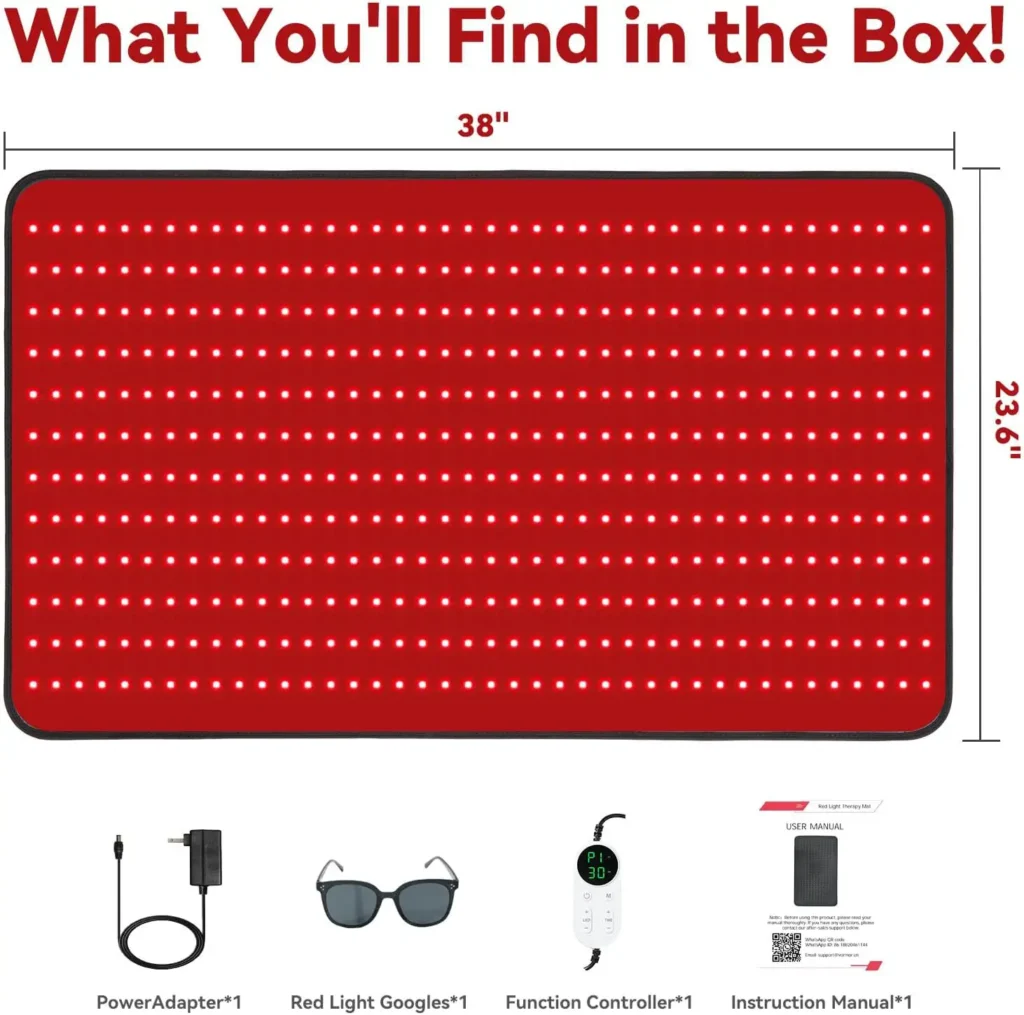 Red Light Therapy Mat for Full Body, Foldable