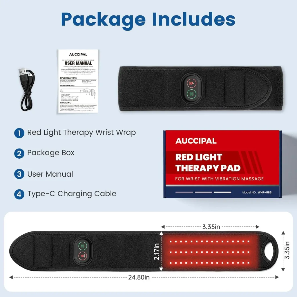 Red Light Therapy for Wrist with Massage